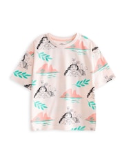 Vanilla Underground Pink Girls 100% Cotton Disney Moana Multicoloured Short Sleeve Short Leg Pyjamas Set Multi Pack of 2 - Image 3 of 7