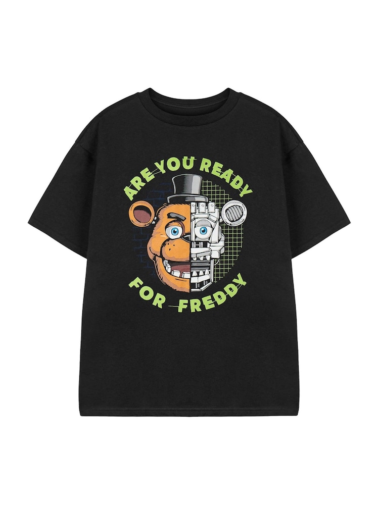 Vanilla Underground Black Boys Five Nights At Freddys Short Sleeved T-Shirt - Image 1 of 6
