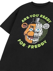 Vanilla Underground Black Boys Five Nights At Freddys Short Sleeved T-Shirt - Image 5 of 6