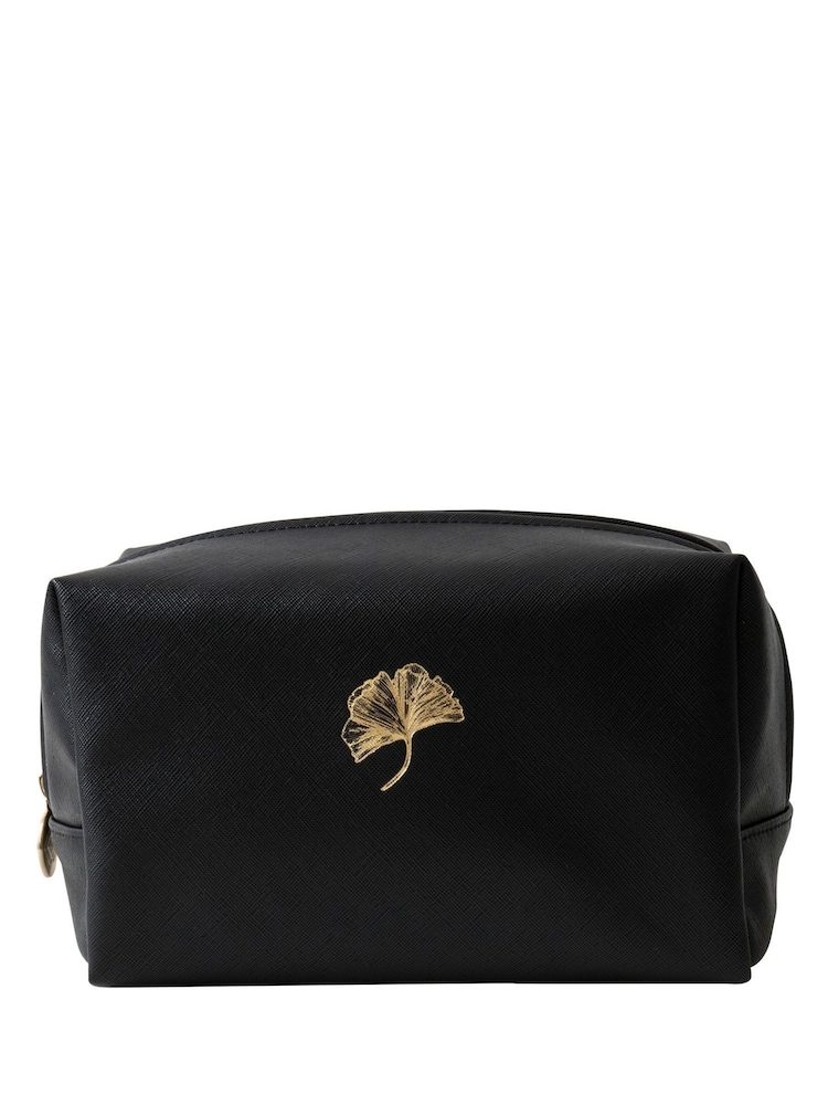 Portico Designs Black Large Archive Faux Leather Rectangular Wash Bag - Image 2 of 5