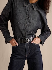 Banana Republic Blue The Icon Classic Wide-Leg Jeans - Image 3 of 5