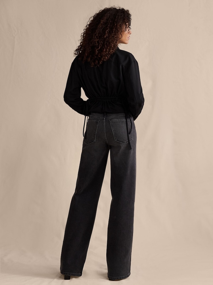 Banana Republic Black The Icon Classic Wide-Leg Jeans - Image 2 of 5 Banana Republic Black The Icon Classic Wide-Leg Jeans - Image 2 of 5
