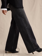Banana Republic Black The Icon Classic Wide-Leg Jeans - Image 3 of 5