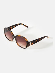 Mint Velvet Brown Tortoiseshell Round Sunglasses - Image 2 of 2
