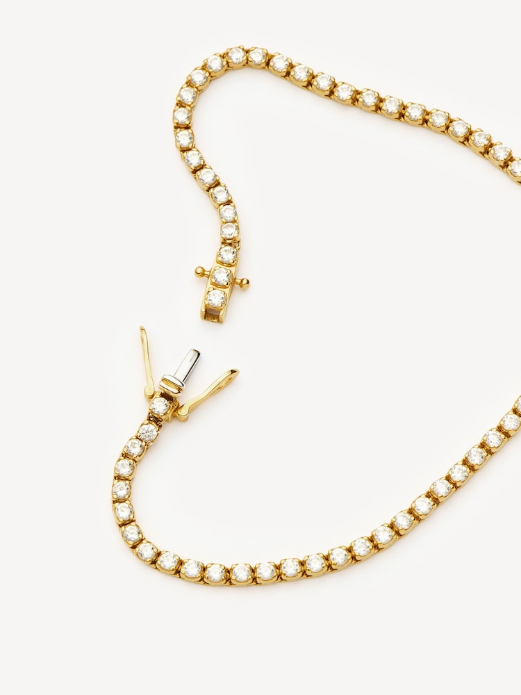 Missoma Gold Tone Classic Tennis Bracelet - Image 2 of 4