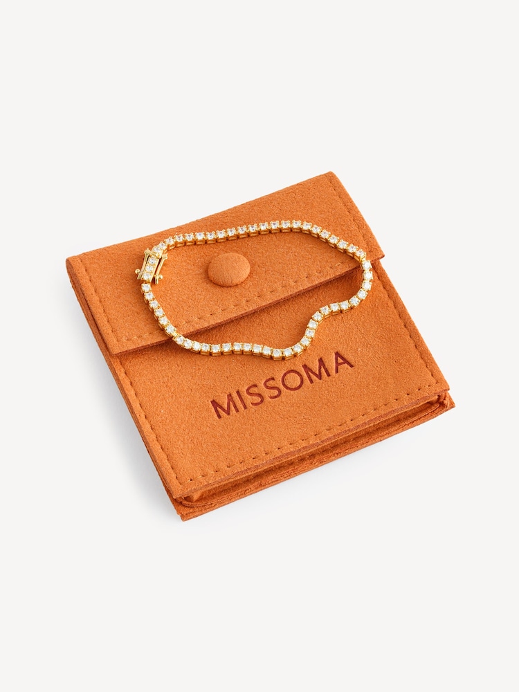 Missoma Gold Tone Classic Tennis Bracelet - Image 4 of 4