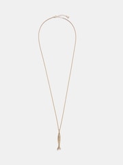 Mint Velvet Gold Tone Fish Pendant Necklace - Image 3 of 6