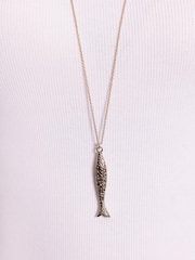 Mint Velvet Gold Tone Fish Pendant Necklace - Image 6 of 6