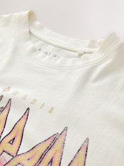 Def Leppard White Relaxed Fit Band Graphic Print T-Shirt - Image 3 of 4