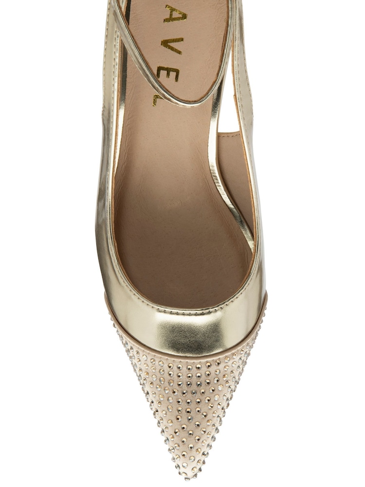 Ravel Gold Sling Back Court Shoes - Image 4 of 4 Ravel Gold Sling Back Court Shoes - Image 4 of 4