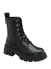 Ravel Black Lace Up Ankle Boots - Image 1 of 4