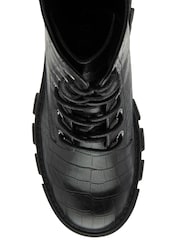 Ravel Black Lace Up Ankle Boots - Image 4 of 4