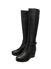 Ravel Black Knee Boots - Image 2 of 4