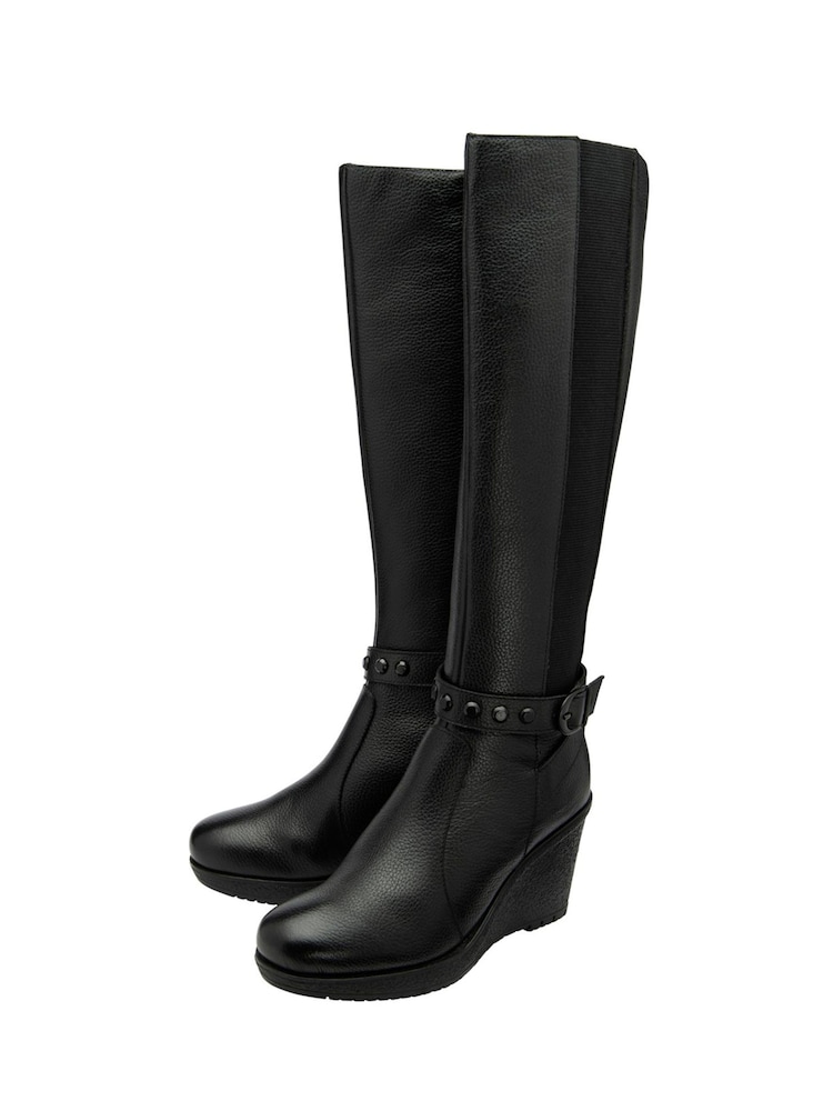 Ravel Black Knee Boots - Image 2 of 4