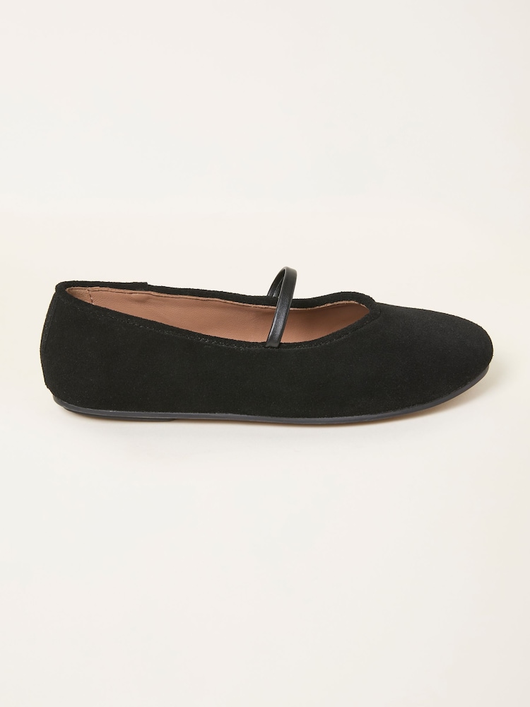 FatFace Suede Round Toe Ballerina Flat - Bilde 1 av 3