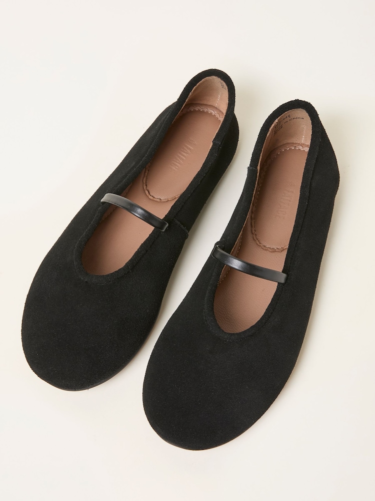 FatFace Suede Round Toe Ballerina Flat - Bilde 2 av 3