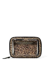 Victoria's Secret Leopard Brown Travel Trio Makeup Bag - Image 2 of 3