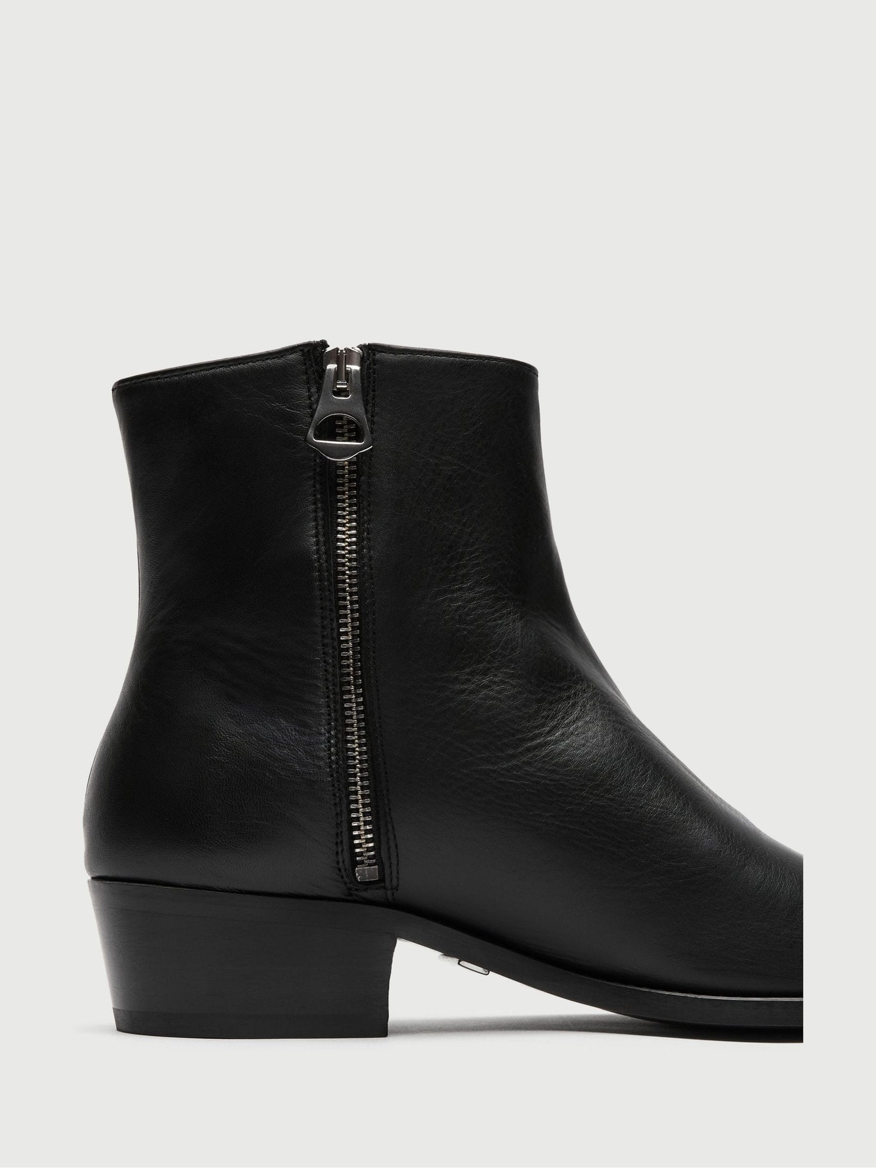 Buy Walk London Black Leather Hoxton Zip Boots from the Next UK