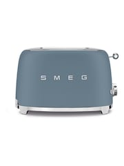 Smeg Storm Blue Retro 50s Style 2 Slice Toaster - Image 1 of 6