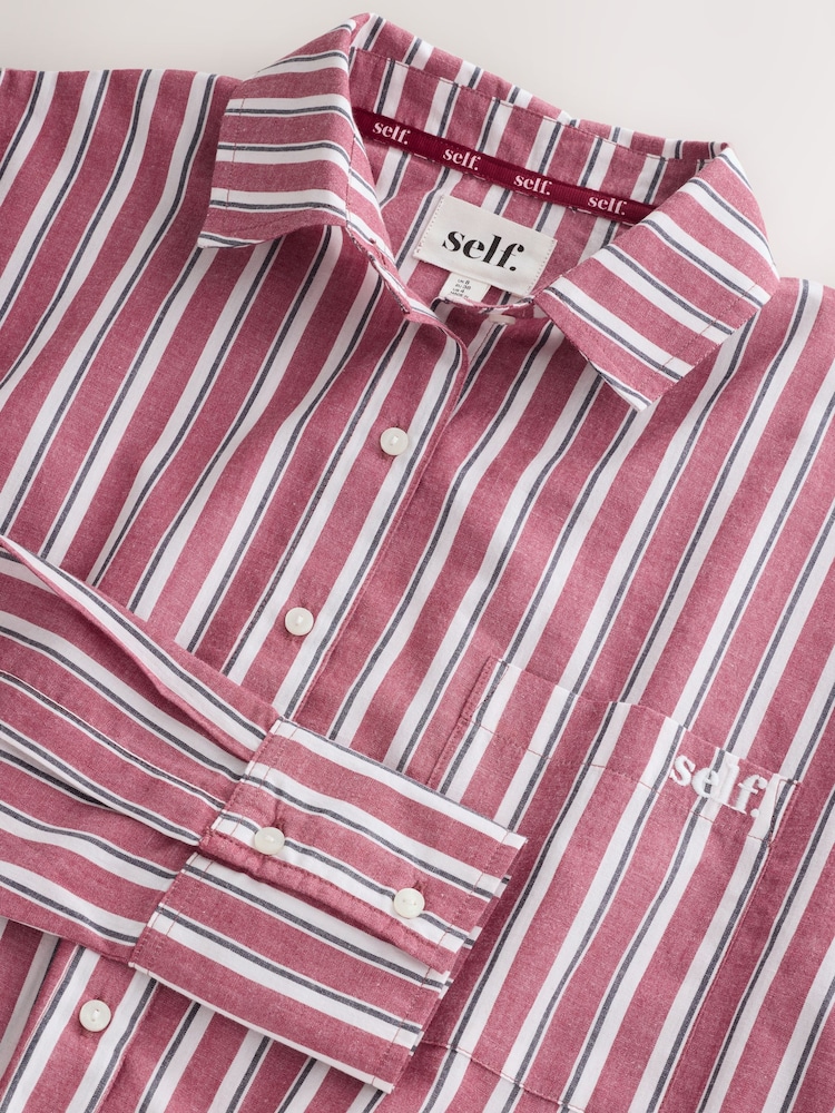 self. Red/White Stripe Shirt - Image 2 of 3