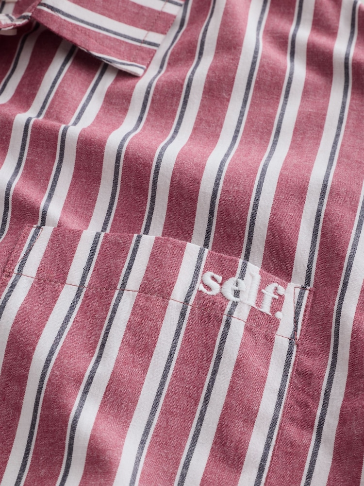 self. Red/White Stripe Shirt - Image 7 of 7 self. Red/White Stripe Shirt - Image 7 of 7