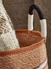 Set of 2 Neutral Striped Baskets - Image 2 of 4