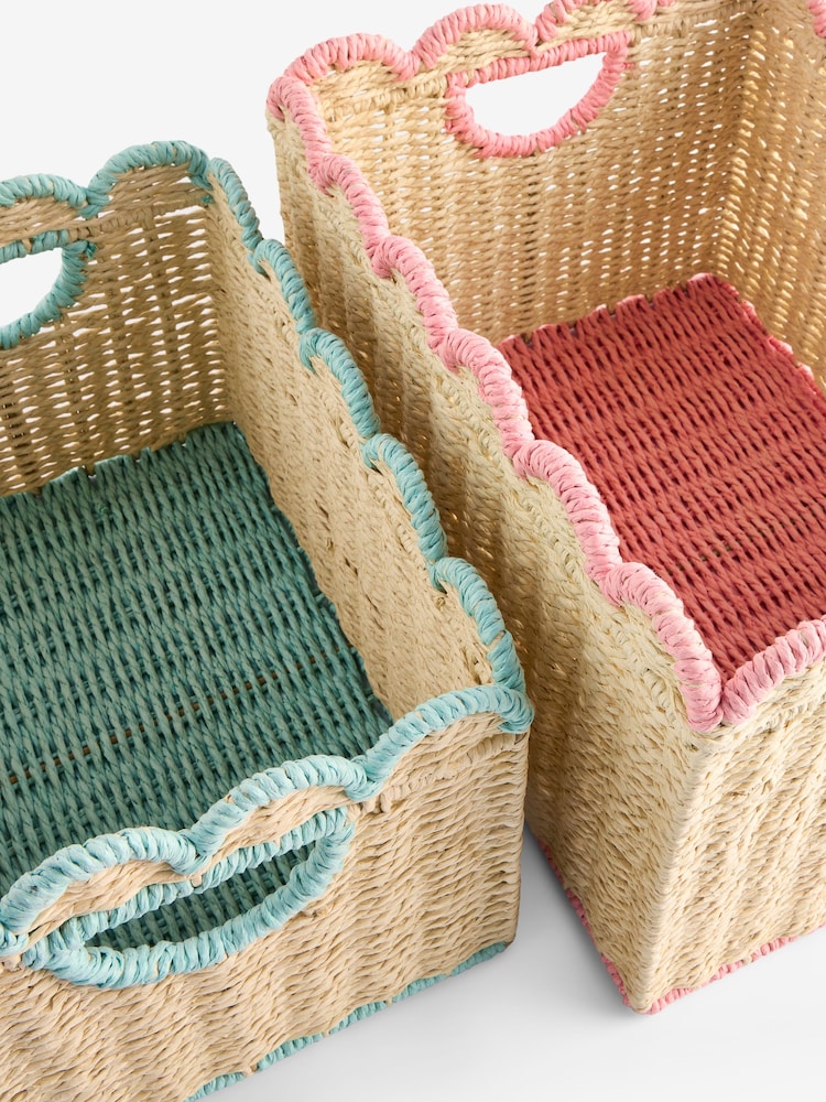 Pastel Set of 2 Scallop Baskets - Image 5 of 5