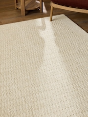 Light Natural Wool Border Rug - Image 3 of 5