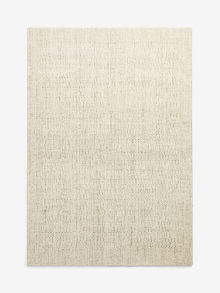 Light Natural Wool Border Rug - Image 5 of 5 Light Natural Wool Border Rug - Image 5 of 5