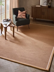 Natural Taped Border Jute Rug - Image 1 of 5