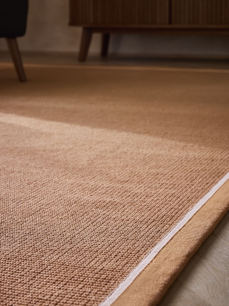 Natural Taped Border Jute Rug - Image 2 of 5 Natural Taped Border Jute Rug - Image 2 of 5