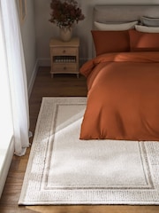 Cream Wool Looped Border Rug - Image 1 of 5