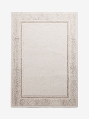 Cream Wool Looped Border Rug - Image 3 of 5