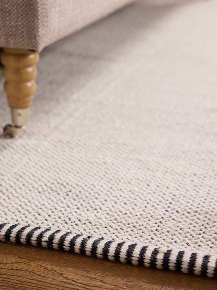 Monochrome Washable Wool Rug - Image 2 of 5