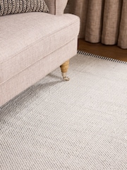 Monochrome Washable Wool Rug - Image 3 of 5