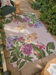 Lilac Garden Kew Collection Floral Shaped Rug - Image 1 of 6