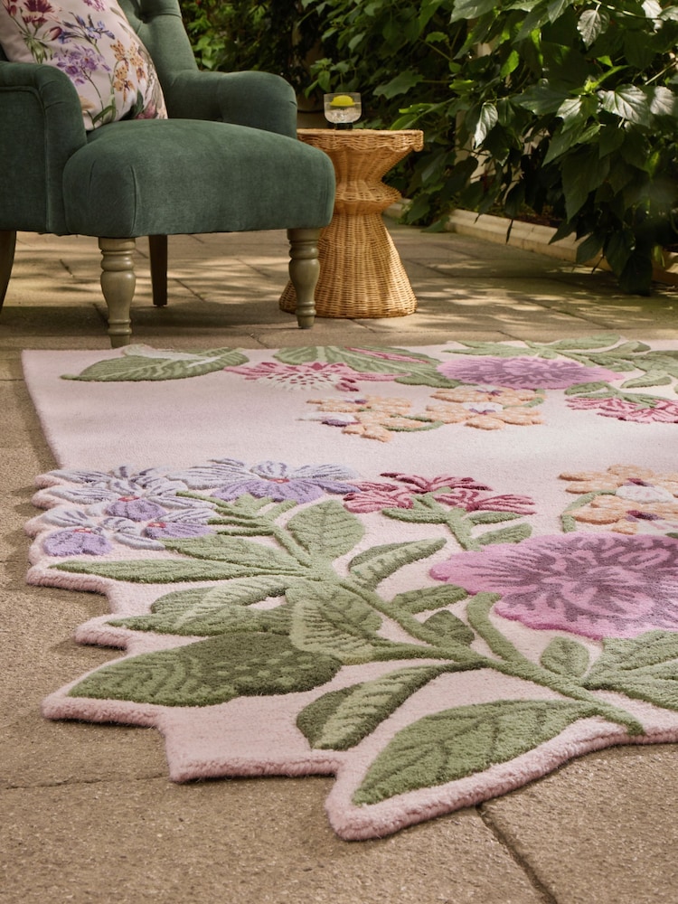 Lilac Garden Kew Collection Floral Shaped Rug - Image 2 of 6