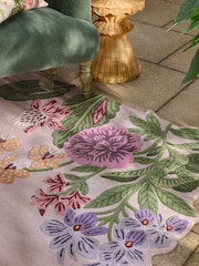 Lilac Garden Kew Collection Floral Shaped Rug - Image 3 of 6