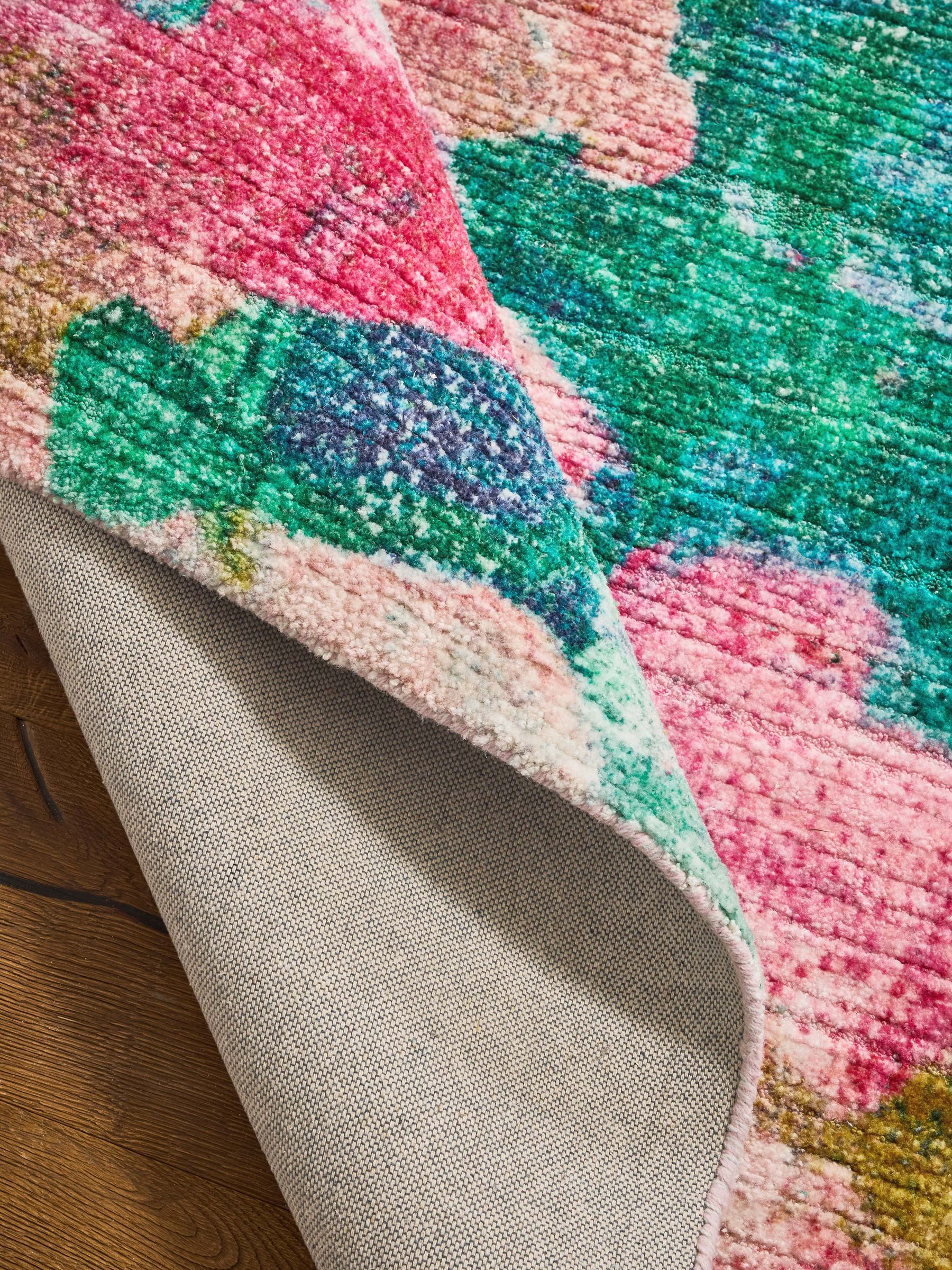Round Pink Rug Next Buy Pink Bold Blurred Floral Rug from the Next UK online shop