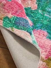 Pink Bold Blurred Floral Rug - Image 4 of 5