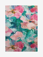 Pink Bold Blurred Floral Rug - Image 5 of 5