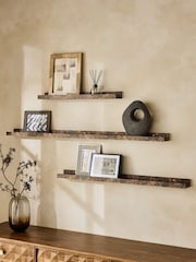 Brown Marble Effect Picture Shelf - Image 1 of 6
