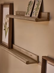 Ξύλινο ράφι εικόνας με μπομπίνα - Εικόνα 2 από 4