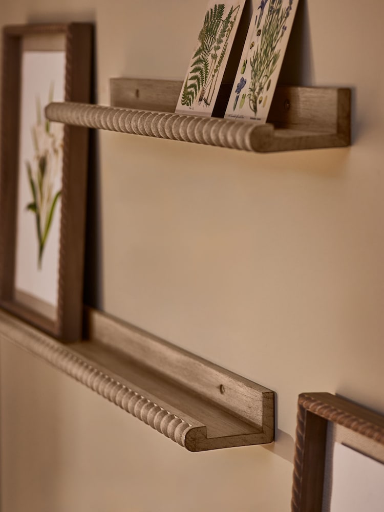 Ξύλινο ράφι εικόνας με μπομπίνα - Εικόνα 2 από 4