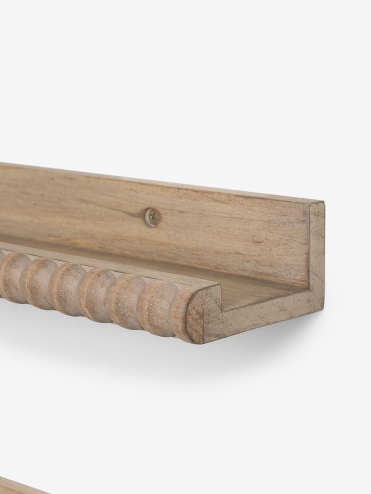 Ξύλινο ράφι εικόνας με μπομπίνα - Εικόνα 4 από 4