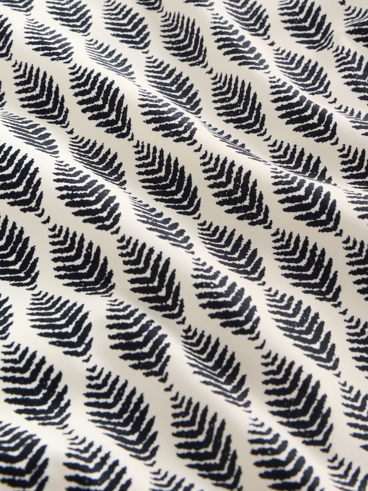 Cream/Black Woodblock Plunge Tummy Control Swimsuit - Image 2 of 4