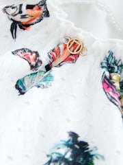 Tropical rojo/verde - Bañador escotado con efecto reductor del vientre y aro en U - Imagen 4 de 4