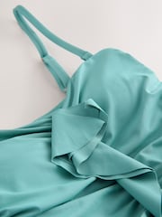 Turquoise Blue Tummy Control Frill Bandeau Swimsuit - Image 7 of 8