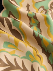 Paisley preto/verde - Roupa de banho para controle de barriga em forma de mergulho - Imagem 3 de 4