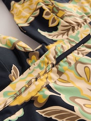 Paisley preto/verde - Roupa de banho para controle de barriga em forma de mergulho - Imagem 4 de 4